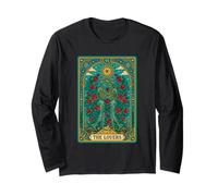 The Lovers Tarot Card Skeleton Roses Mystic Occult Symbol Long Sleeve T-Shirt