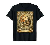 The Lovers Tarot Card Yin Yang Koi Fish Japanese Zen Art T-Shirt