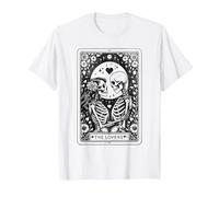 The Lovers Tarot Cards Skeleton Men Women Tarot Card T-Shirt, Men, White, 3X-Large