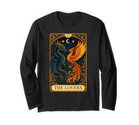 The Lovers Twin Flame Phoenix Dragon Tarot Card Soulmate Long Sleeve T-Shirt