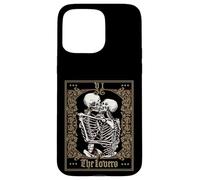 The Lovers Vintage Tarot Card Skeleton Case for iPhone 15 Pro Max