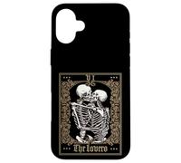 The Lovers Vintage Tarot Card Skeleton Case for iPhone 16 Plus