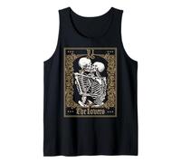 The Lovers Vintage Tarot Card Skeleton Tank Top