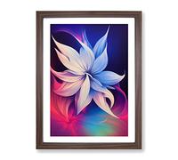 The Loving Flower Framed Wall Art Print A2 Walnut