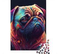 The Loyal Mops Puzzle for Adults 1000 Pieces, Pet Inspired Artwork for Quiet Game Nights 70x50cm/1000pcs
