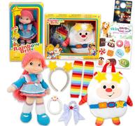 The Loyal Subjects Rainbow Brite Dolls Set for Girls - Bundle with 2 Dolls Featuring 12 Inch Moonglow and Dress Up Set, Plus Tattoos, More | Rainbow Brite Plush Figures