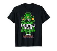 The Luckiest Basketball Coach Leprechaun St. Patrick's Day T-Shirt
