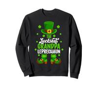 The Luckiest Grandpa Leprechaun St Patricks Day Grandad Sweatshirt