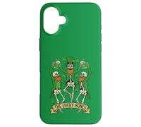 The Lucky Bones St. Patricks Day 2026 Dancing Skeletons Case for iPhone 16 Plus