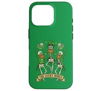 The Lucky Bones St. Patricks Day 2026 Dancing Skeletons Case for iPhone 16 Pro