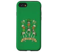 The Lucky Bones St. Patricks Day 2026 Dancing Skeletons Case for iPhone SE (2020) / 7/8