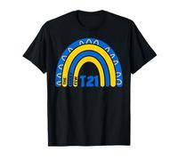 The Lucky Few Down Syndrome Awareness Yellow & Blue Rainbow T-Shirt