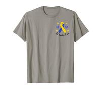 The Lucky Few Down Syndrome Awareness Yellow & Blue Ribbon T-Shirt