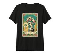 The Lucky One Tarot Card St Patricks Day Shamrock Skeleton Premium T-Shirt