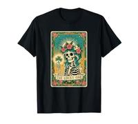The Lucky One Tarot Card St Patricks Day Shamrock Skeleton T-Shirt