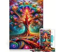 The Luminous Arboretum Jigsaw Puzzles 1000 Pieces for Adults Memory Boost Warm Time Image Assembly Fine Art Piece (50x75cm)