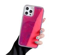 The Luminous for iPhone Case, Glow in The Dark Phone Case, Fun Liquid Fluorescent Moving Quicksand Cases for iPhone 16/15/14/13/12 Pro Max Plus (16,Purple)