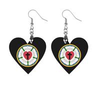 The Luther Rose Round Wooden Earrings Boho Drop Pendant Fashion Gifts for Women