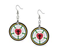 The Luther Rose Round Wooden Earrings Boho Drop Pendant Fashion Gifts for Women