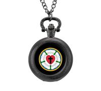 The Luther Rose Vintage Pocket Watch with Chain Arabic Numerals Scale Quartz Pocket Watches Gifts for Men Women