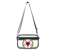 The Luther Rose Women's Clear Crossbody Bag Fashion Purses Small Shoulder Handbags, Stadium Approved