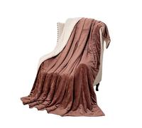 The Lux Brand Sherpa Fleece Throw Blanket Fluffy Microfiber Solid Blankets for Bed and Couch, Perfect for a cozy Night in or to Keep your Child warm. 3 Sizes to choose from (Brown, 100x150cm)