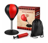 The Lux Brand's Desktop rage Bag, Premium Quality kids punching bag. Super strong Spring Flexibility, punching bag for kids, Super Strong Suction on Smooth Surfaces, Kids&Adults (Dark Black)