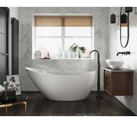 The Luxury Bath Company Banksy Stone Slipper Freestanding Bath 1650 - Matt White