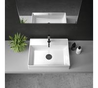 The Luxury Bath Company Bomberg Stone Counter Top Basin 600 - Gloss White