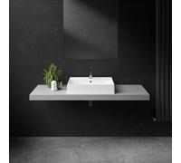 The Luxury Bath Company Bomberg Stone Counter Top Basin 600 - Matt White