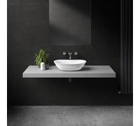 The Luxury Bath Company Larkin Stone Inset Basin 560 - Matt White