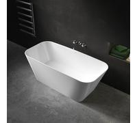 The Luxury Bath Company Piper Stone Freestanding Bath 1680 - Gloss White