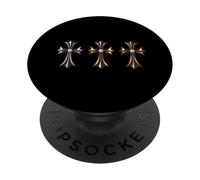 The Luxury Diamond Cross Gold Silver Bronze PopSockets Adhesive PopGrip