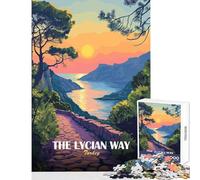 The Lycian Way, Turkey Hard Jigsaw Puzzle for Adults 1000 Pieces Improve Attention Span And Focus Peaceful Relaxing Leisure Fun (50x75cm)