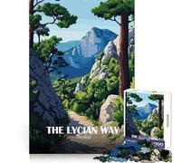 The Lycian Way, Turkey Jigsaw for Teenagers 1000 Pieces Brain Exercise Peaceful Recreation Precision Cut Great Gift (50x75cm)