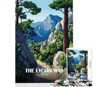 The Lycian Way, Turkey Jigsaw Puzzles for Adults 1000 Pieces Improve Detailed Observation Skills Mindful Relaxing Leisure Game (38x26cm)