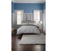 The Lyndon Company Ashling Garden Leaf Cotton Duvet Set With Contrast Reverse Design In Green Green