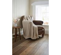 The Lyndon Company Cadenza Knitted Supersoft Yarn Dyed Knit Throw In Natural Natural
