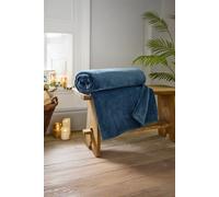The Lyndon Company Coco Luxury Extra Large Thick Warm Supersoft Cozy Throw 140x180cm in Navy | Size: 140 cm x 180 cm The Lyndon Company Navy 140 cm x 180 cm