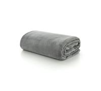The Lyndon Company Coco Touch Fleece Throw Blanket 180x140cm - Grey Ultra Soft 500gsm Plush Microfibre, Reversible & Cosy Sofa Bed Blanket, Machine Washable, Tumble Dry, Designed in Britain