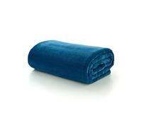 The Lyndon Company Coco Touch Fleece Throw Blanket 180x140cm - Ink Blue Ultra Soft 500gsm Plush Microfibre, Reversible & Cosy Sofa Bed Blanket, Machine Washable, Tumble Dry, Designed in Brit