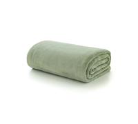The Lyndon Company Coco Touch Fleece Throw Blanket 180x140cm - Sage Ultra Soft 500gsm Plush Microfibre, Reversible & Cosy Sofa Bed Blanket, Machine Washable, Tumble Dry, Designed in Britain