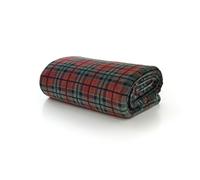 The Lyndon Company Hattie Check Throw Blanket Red 140x180cm Soft 100% Polyester Fleece Sofa & Bed Throw Warm Cosy Autumn/Winter Home Decor Designed and developed in Great Britain UK Brand