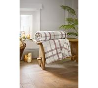 The Lyndon Company Hounds Check Throw Burgundy - 140 X 180Cm Soft Blanket Burgundy 140cm x 180cm