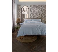 The Lyndon Company Luxury 100% Cotton 200 Thread Count Duvet Cover Set In Light Blue Light Blue Double