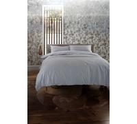 The Lyndon Company Luxury 100% Cotton 200 Thread Count Duvet Cover Set in Silver | Size: Super King The Lyndon Company Silver Super King