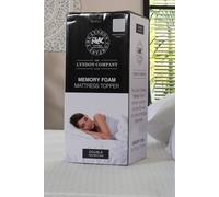 The Lyndon Company Memory Foam Mattress Topper 2.5Cm | Deyongs 1846 In Off White Off White