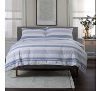 The Lyndon Company Next Level 100% Cotton Duvet Set With Cuff Detailing And Mock Horn Buttons