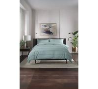 The Lyndon Company On The Line Stripe 100% Cotton Tufted Supersoft Duvet Cover Set | Deyongs 1846 In Duck Egg Blue Duck Egg Blue Single