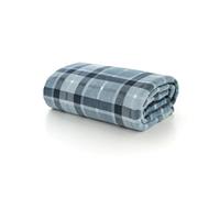 The Lyndon Company Pheasant Check Throw Blanket Navy 140x180cm Soft 100% Polyester Fleece Sofa & Bed Throw Warm Cosy Autumn/Winter Home Decor Designed and developed in Great Britain